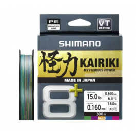 Tresse Shimano Kairiki 8+ (9.8kg - Diam .0.160 - 300m - Multi)