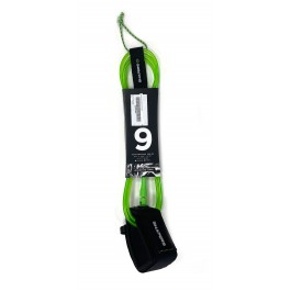 Leash de longboard genoux/mollet Shapers 9' (Vert)