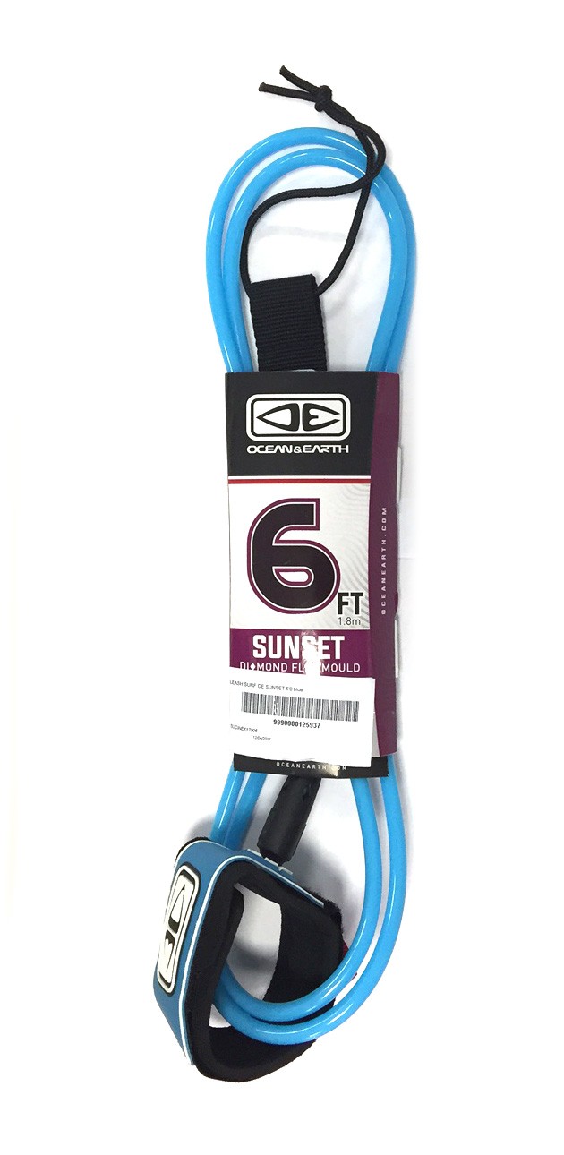 Leash de surf Ocean & Earth Sunset 6' (Bleu) Loisirs 3000