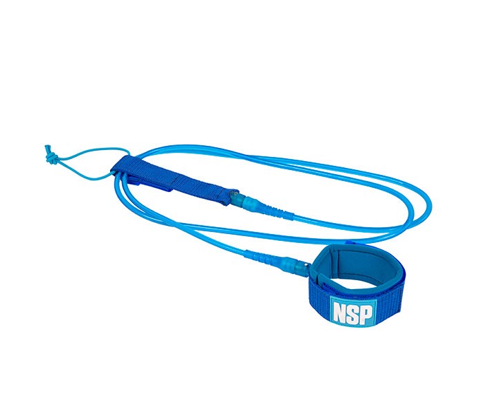Leash de surf NSP 8' (Bleu)