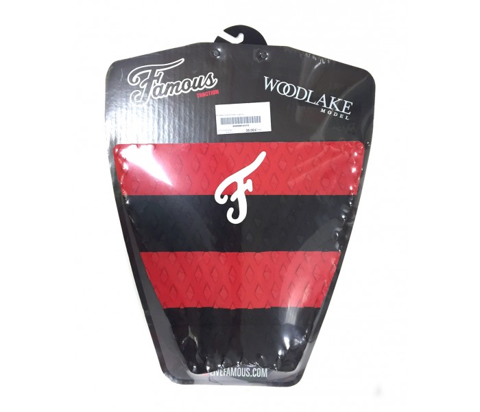 Pad / grip de surf Famous Woodlake (Noir/Rouge)
