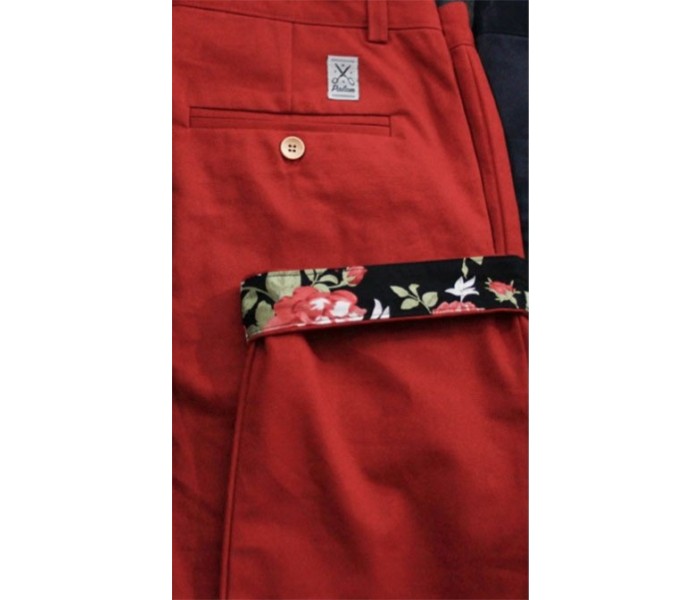 Pantalon Palam Cosmopolitain (Rouge et floral)