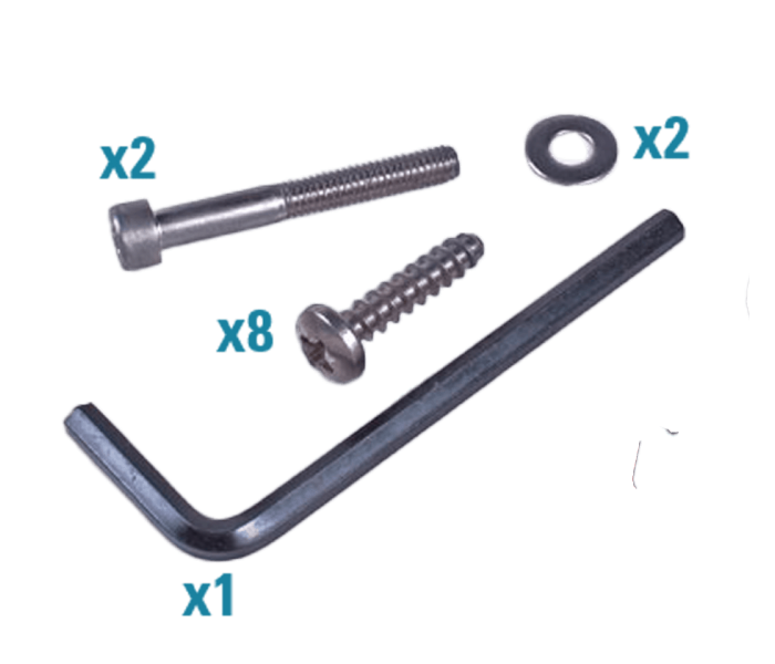 Set de vis Techno/Beach Bic (Aileron DTT + straps + clé)