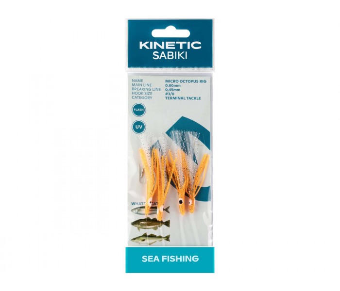 Mitraillette Kinetic Sabiki Micro Octopus #3 - Chartreuse UV