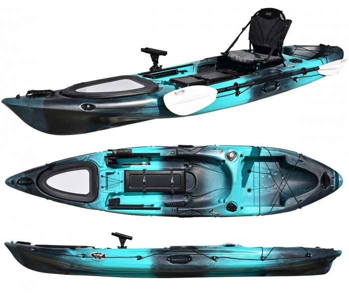 Kayak RTM Abaco 360 Premium (+ Pagaie alu + Fauteuil) (Couleur Steel : Turquoise et Noir)