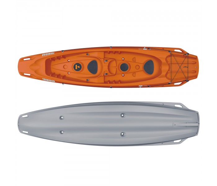 Kayak Tahe Bic Trinidad (Couleur : Orange dessus / Gris dessous)