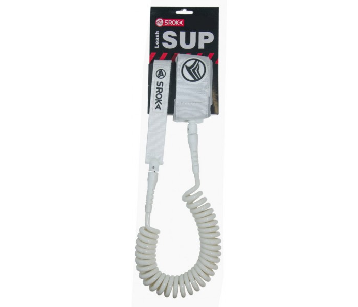 Leash de SUP téléphone 8' - 6mm (Blanc)