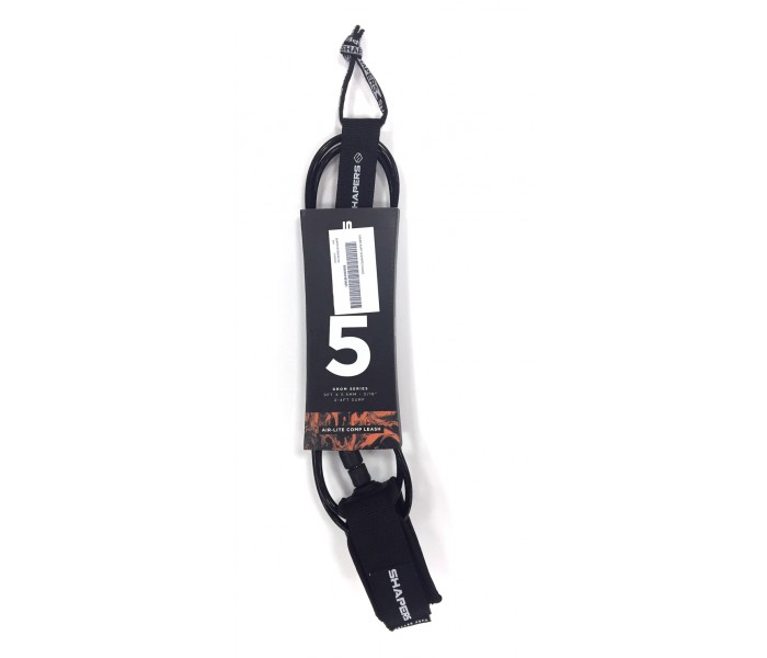 Leash de surf Shapers 5' (Noir)