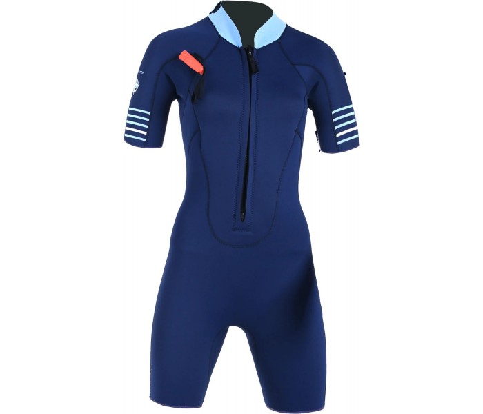 Shorty femme Ocean Step Dual Zip 2/2mm (bleu)