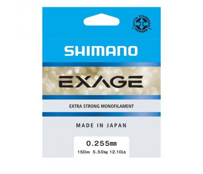 Nylon Shimano Exage (5.5kg - Diam 0.255 - 150m - Steel grey)
