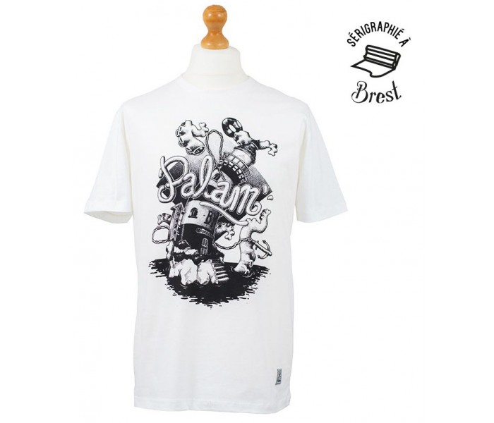 T-Shirt Palam Senor Octopus (Blanc et logo noir)
