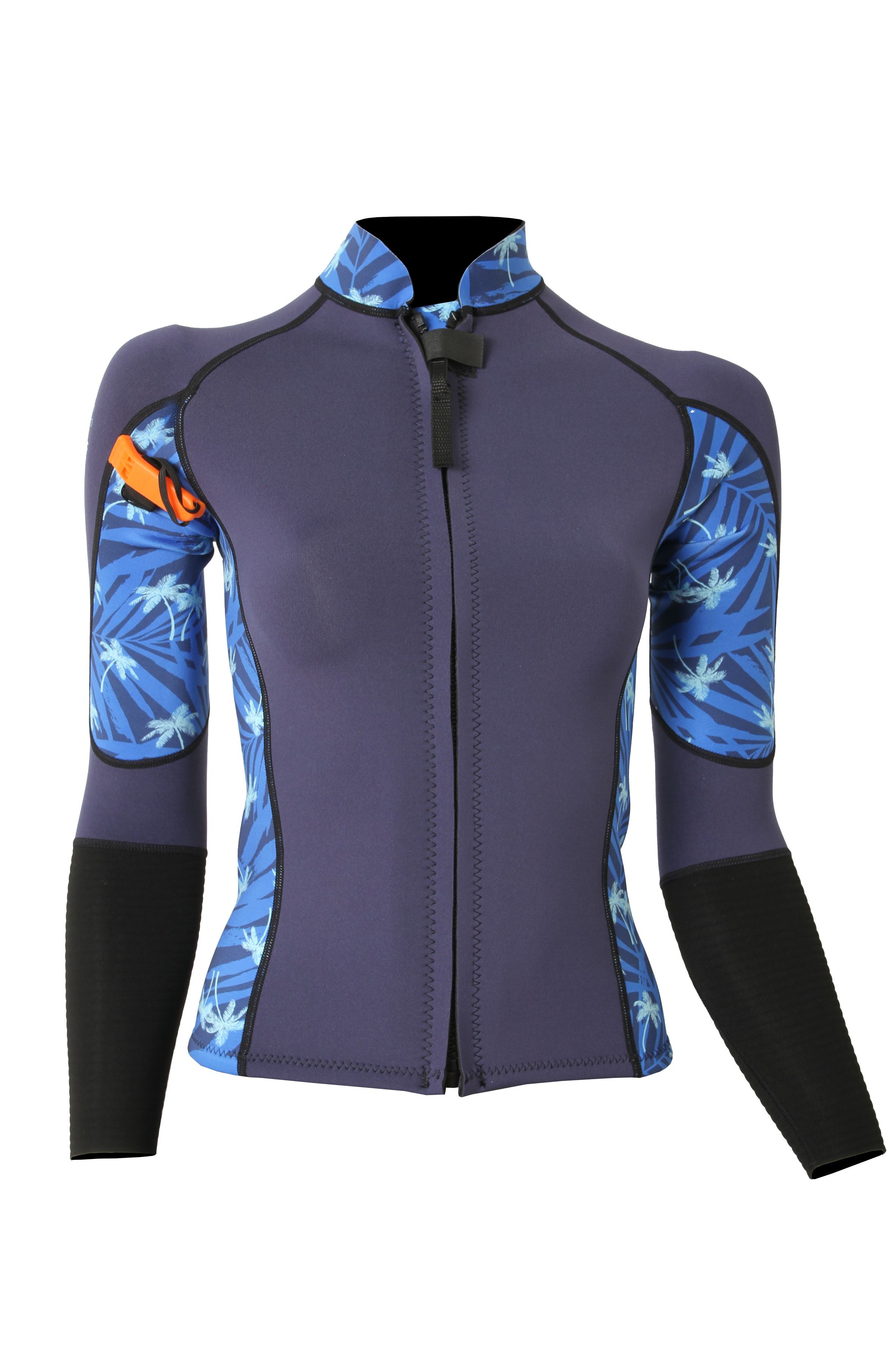 Combinaison Top Veste 2mm Néoprène Manches Longues Homme Femme - Chemise Plongée Snorkeling Natation Surf - Protection UV