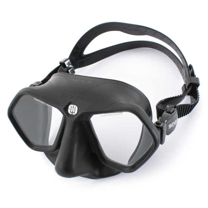 Masque De Plongée SEAC Raptor – Volume Réduit, Jupe Silicone, Vision Périphérique, Pour Apnée Et Chasse