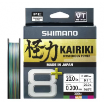 Tresse Shimano Kairiki 8+ (12.8kg - Diam .0.190 - 300m - Multi)
