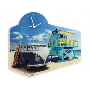 Horloge Murale VW T1 Combi acrylique (Beach Life)