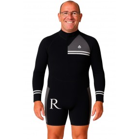 Shorty Homme Manche longue Saint Jacques Rivage double-zip 4/3mm