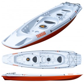 Kayak Tahe Bic Trinidad (Couleur : Gris dessus / Orange dessous)