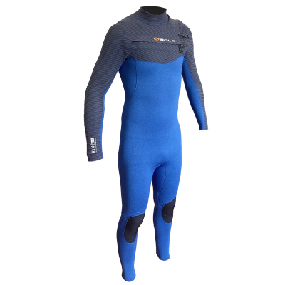 Combinaison Homme Sola H2O 4/3 mm (Front-zip) Bleu / Gris