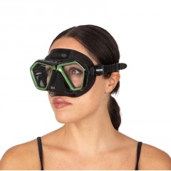 Masque de plongée Seac Eagle Noir/Vert avec option verres correcteurs (-6 à +3)