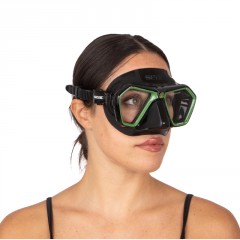 Masque de plongée Seac Eagle Noir/Vert avec option verres correcteurs (-6 à +3)