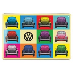 Plaque en métal VW Coccinelle (Multicolor)