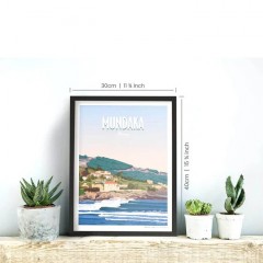 Affiche surf  Dream Spot Surf Mundaka Awesome Maps