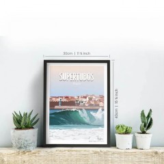 Affiche surf  Dream Spot Surf Supertubos Awesome Maps