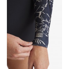 Shorty Manches Longues Billabong Fever Natural 2 mm (noir/floral)