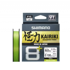 Tresse Shimano Kairiki 8+ (6.5kg - Diam .0.10 - 150m - Vert)
