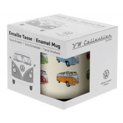 Tasse / Mug VW T1 émaillée 500 ml (Parade/beige)