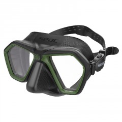 Masque de plongée Seac Eagle Noir/Vert avec option verres correcteurs (-6 à +3)