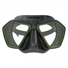 Masque de plongée Seac Eagle Noir/Vert avec option verres correcteurs (-6 à +3)