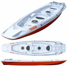 Kayak Tahe Bic Trinidad (Couleur : Gris dessus / Orange dessous)
