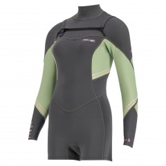 Shorty manches longues femme Prolimit Fire 2/2mm Freezip (Sage)