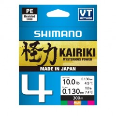 Tresse Shimano Kairiki 4 (10lb/7.4kg - Diam 0.13 - 300m - Multi)