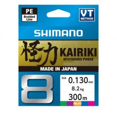 Tresse Shimano Kairiki 8 (10lb/7.4kg - Diam 0.13 - 300m - Multi)