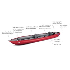 Kayak Gumotex Solar 410 2 sièges (rouge)